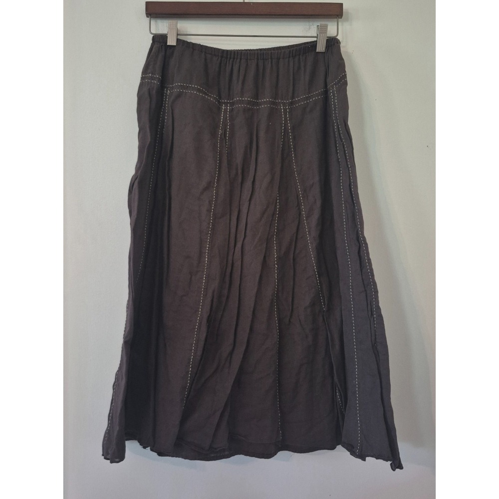 Vintage Old Navy Y2K Paneled Midi Skirt Contrast Stitch Boho Cottagecore Prairie